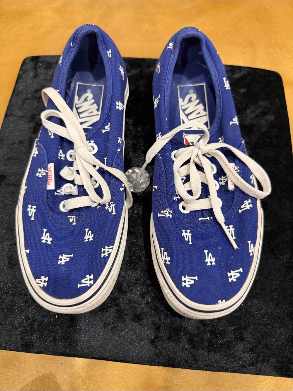 Vans Blue Canvas Sneakers with White LA Logo